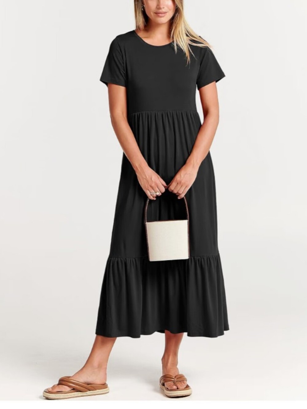 Anrabess Aline Tiered Maxi Dress